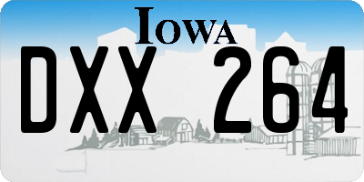 IA license plate DXX264