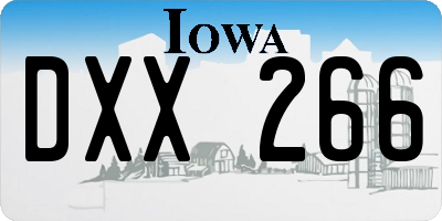 IA license plate DXX266