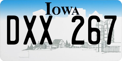 IA license plate DXX267