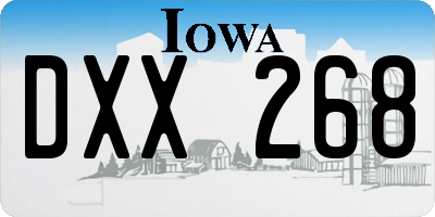 IA license plate DXX268