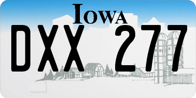 IA license plate DXX277