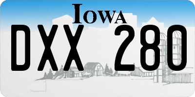 IA license plate DXX280