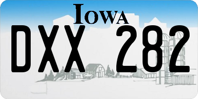 IA license plate DXX282