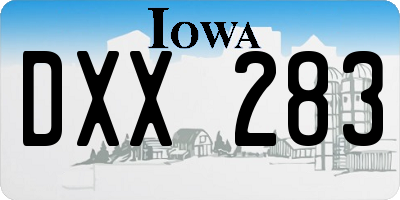 IA license plate DXX283