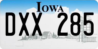 IA license plate DXX285
