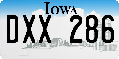 IA license plate DXX286