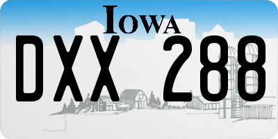 IA license plate DXX288