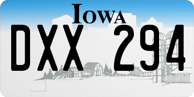 IA license plate DXX294