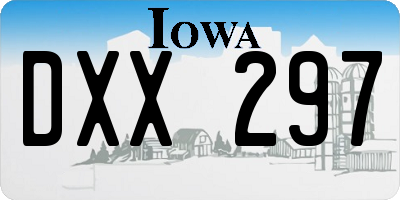 IA license plate DXX297