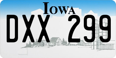 IA license plate DXX299