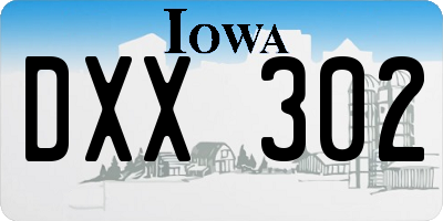 IA license plate DXX302