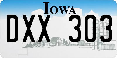 IA license plate DXX303