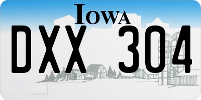 IA license plate DXX304