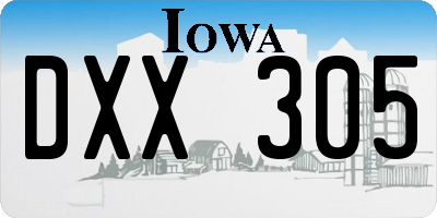 IA license plate DXX305