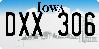 IA license plate DXX306