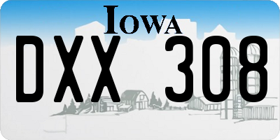 IA license plate DXX308