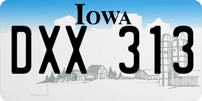 IA license plate DXX313