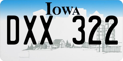 IA license plate DXX322