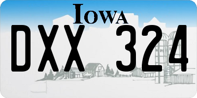 IA license plate DXX324