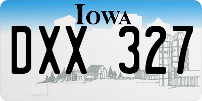 IA license plate DXX327