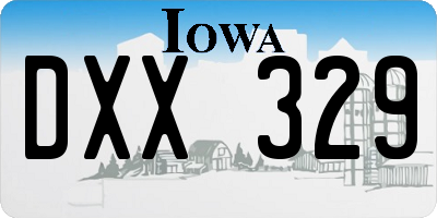 IA license plate DXX329