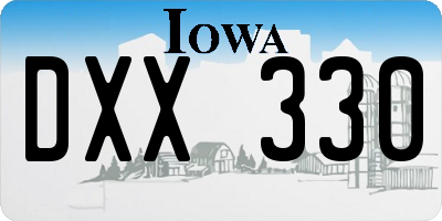 IA license plate DXX330