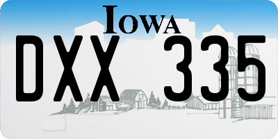 IA license plate DXX335