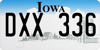 IA license plate DXX336