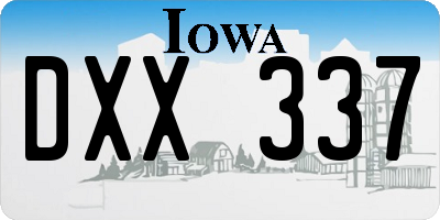 IA license plate DXX337