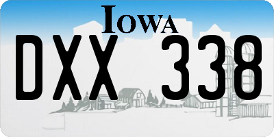 IA license plate DXX338