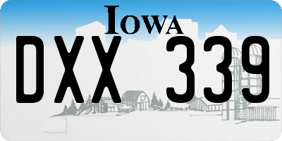 IA license plate DXX339