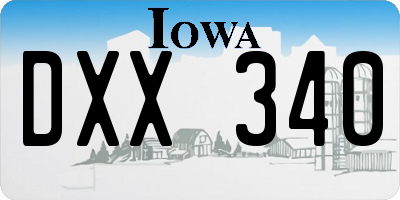 IA license plate DXX340