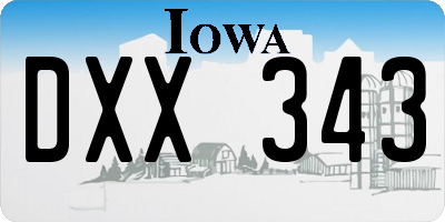 IA license plate DXX343