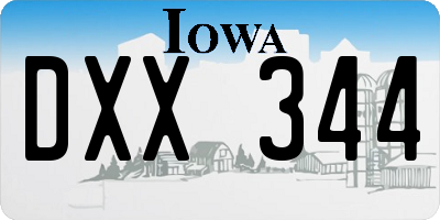 IA license plate DXX344