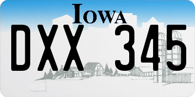 IA license plate DXX345