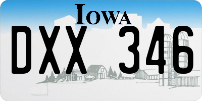 IA license plate DXX346