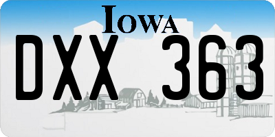 IA license plate DXX363