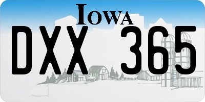 IA license plate DXX365