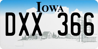 IA license plate DXX366