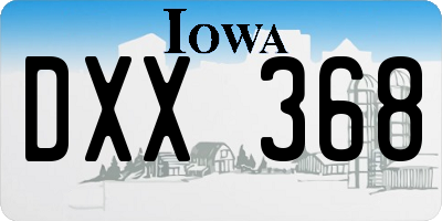 IA license plate DXX368