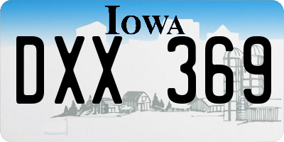 IA license plate DXX369