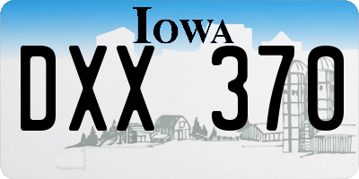 IA license plate DXX370