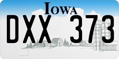 IA license plate DXX373