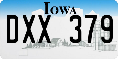 IA license plate DXX379