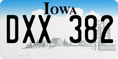 IA license plate DXX382