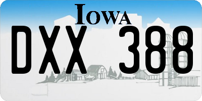 IA license plate DXX388