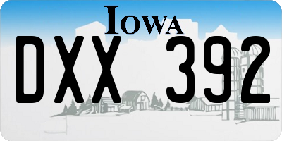 IA license plate DXX392