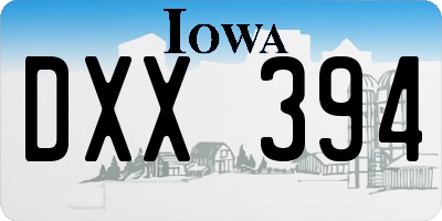 IA license plate DXX394