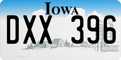 IA license plate DXX396