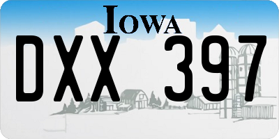 IA license plate DXX397